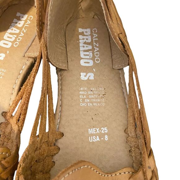 Women's Leather Handwoven Sandals Huarache Artisanal Mexican Handmade Boho Sz 8 - Picture 7 of 10